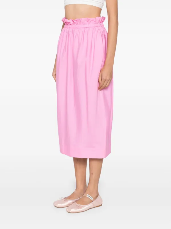 Simone Rocha Elasticated Gathered Ruffle Tulip Skirt | Pink