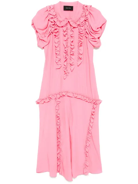 Simone Rocha ruffled multi-stitched midi dress