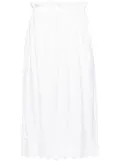 Simone Rocha elasticated gathered ruffle skirt - White