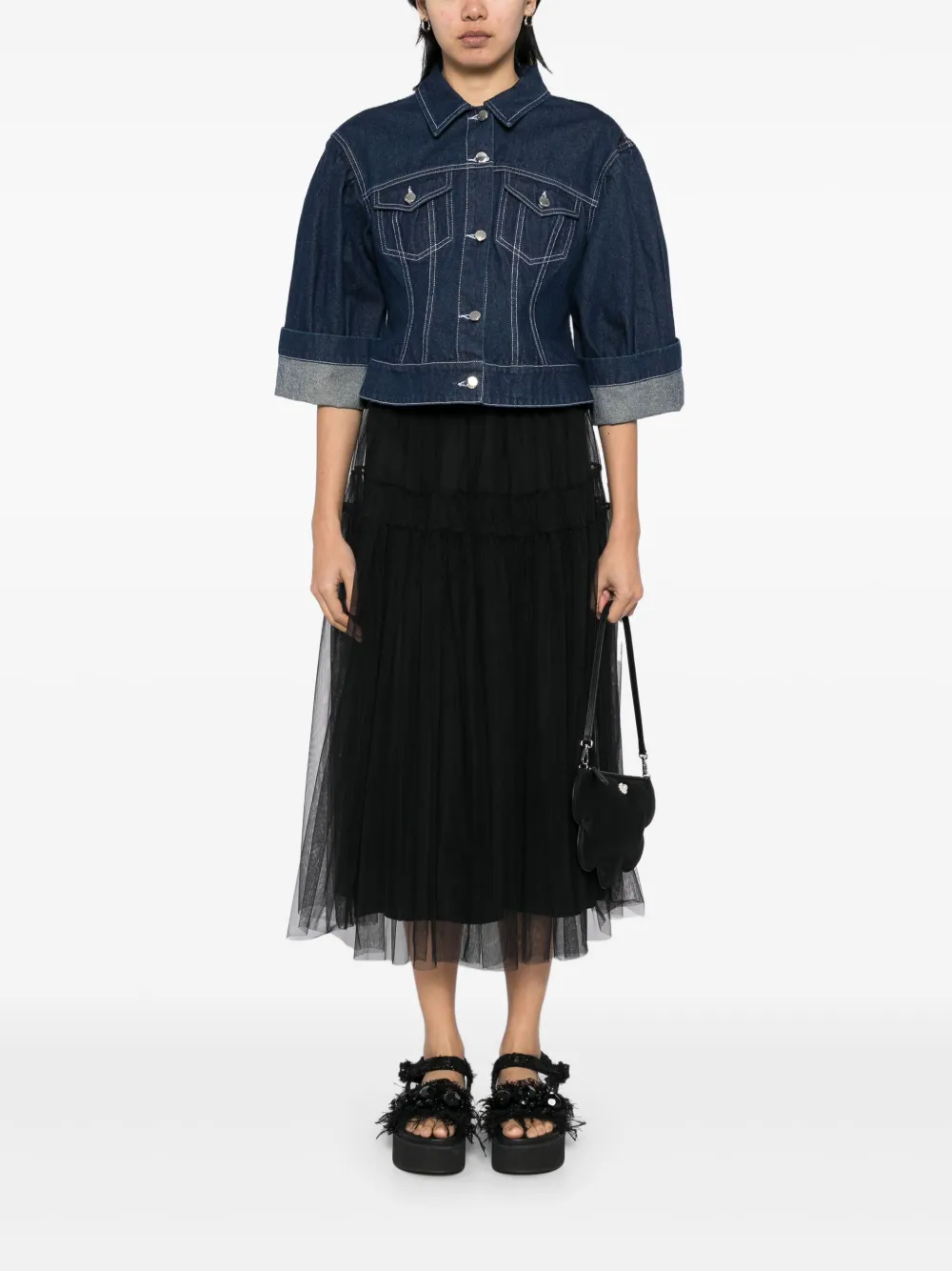 Simone Rocha Denim jack - Blauw