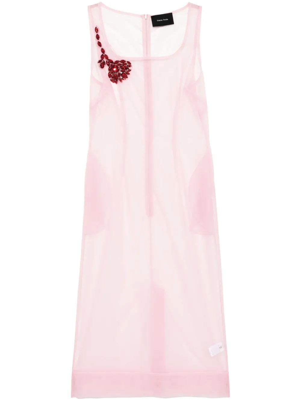 Simone Rocha square neck dart dress | Pink | Image 1