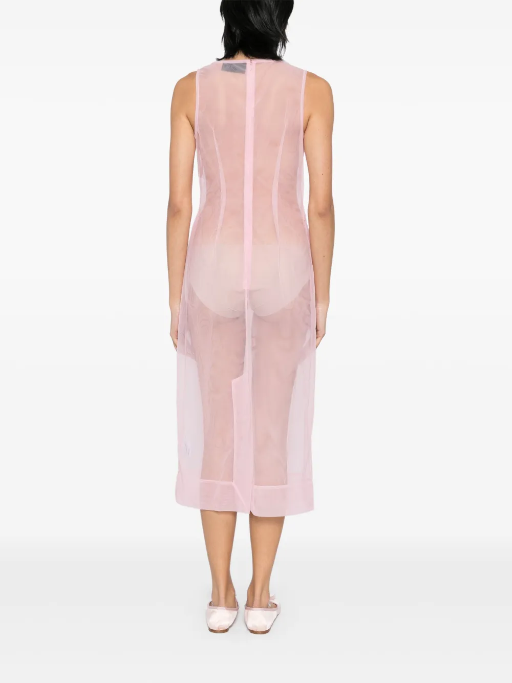 Simone Rocha Jurk met vierkante hals Roze