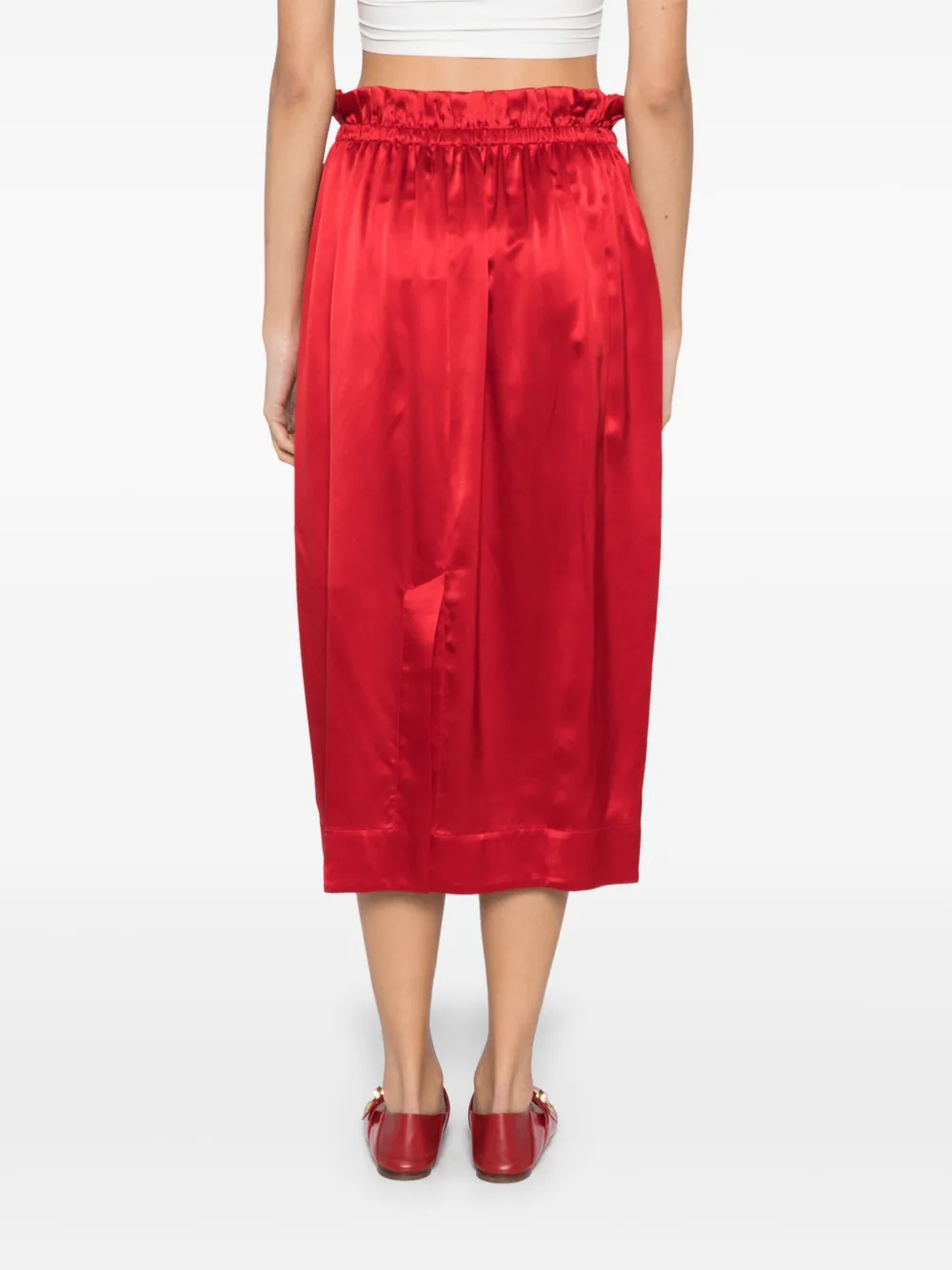 Simone Rocha Tulprok met ruche taille Rood