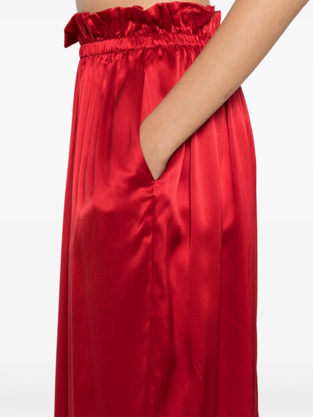 Simone Rocha Tulprok met ruche taille Rood