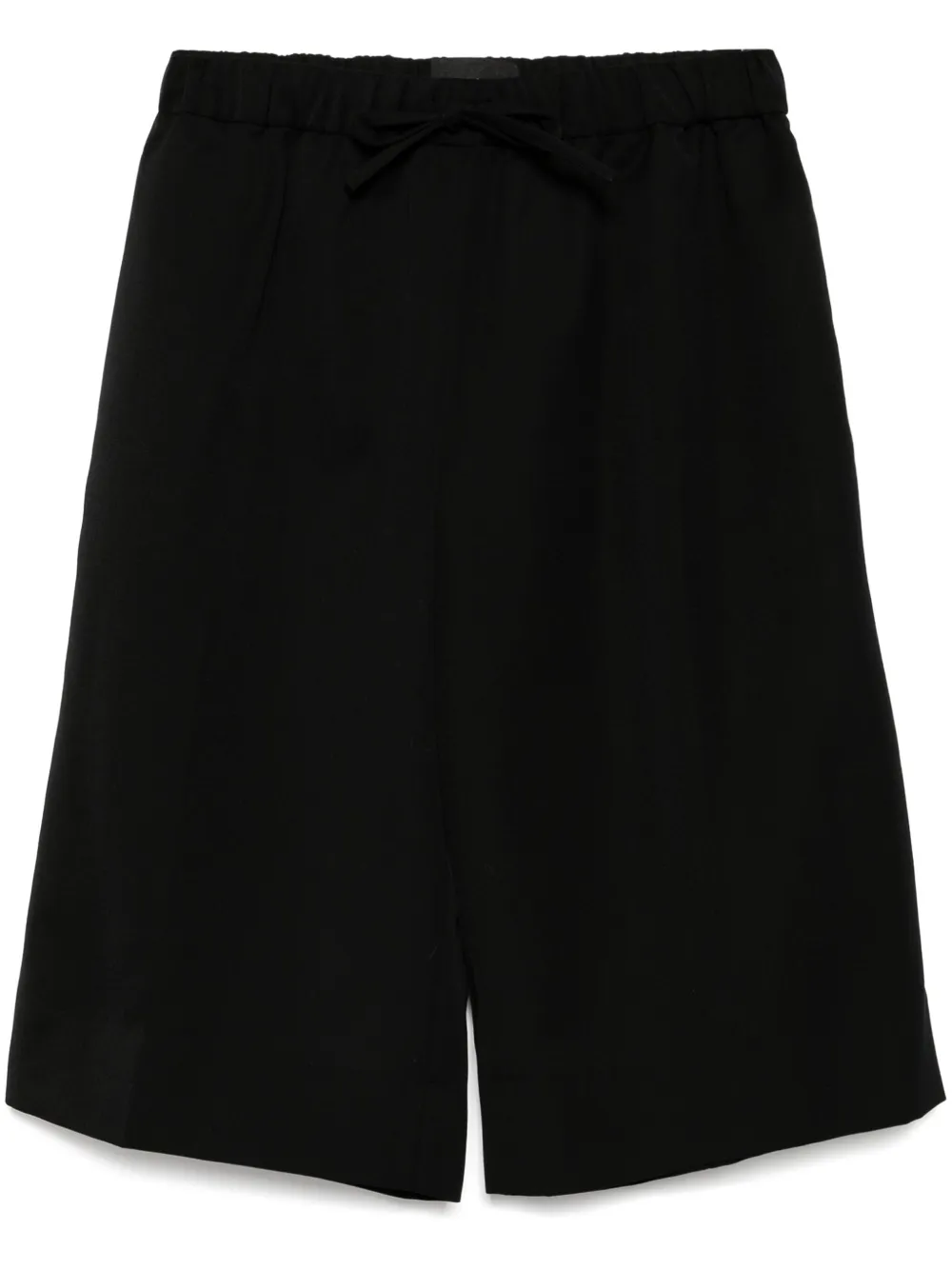 wide-leg elasticated long shorts