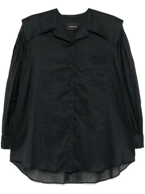 Simone Rocha camisa con mangas farol y cuello marinero