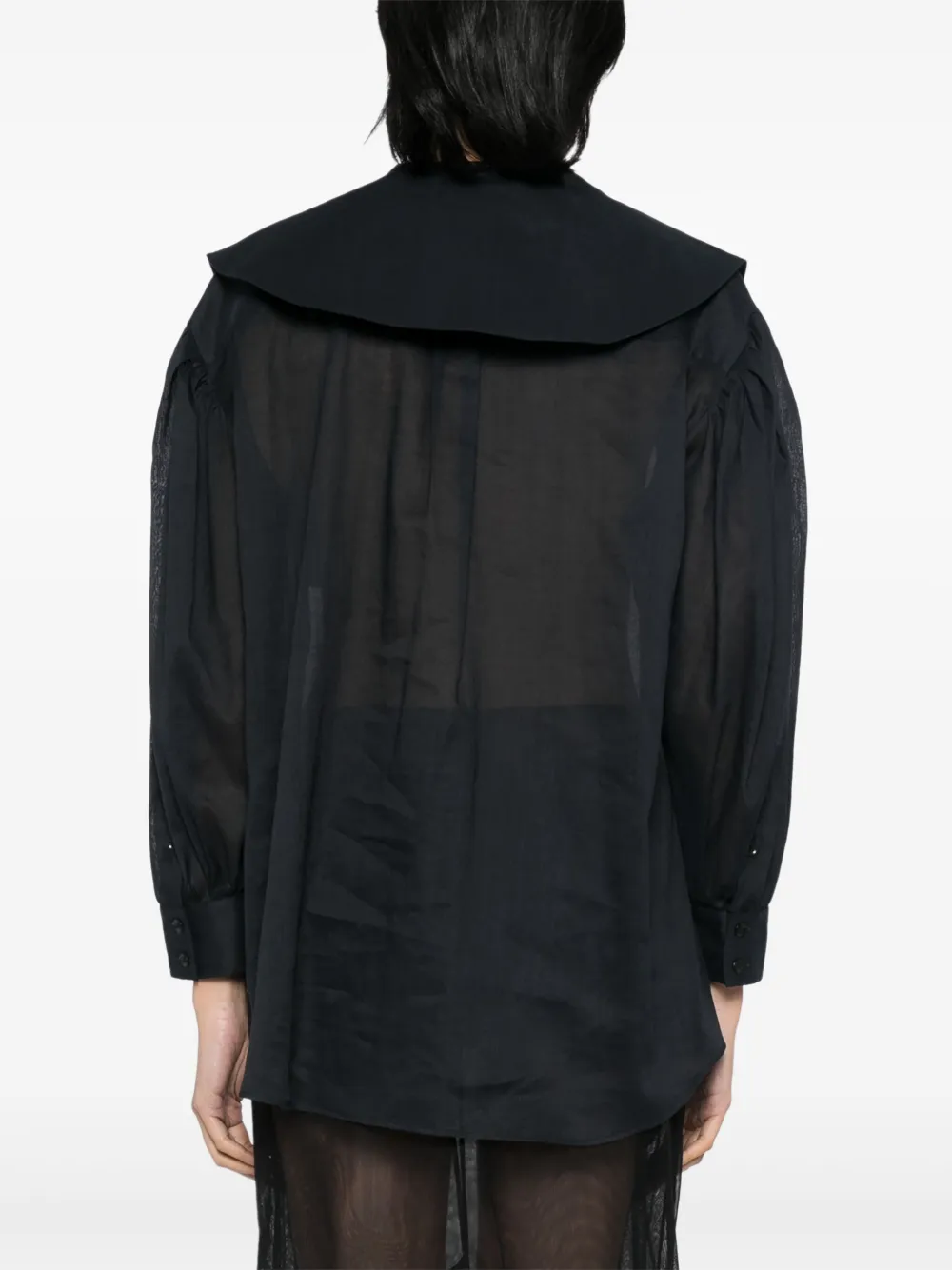 Simone Rocha Blouse met pofmouwen en matrozenkraag Blauw