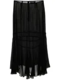 Simone Rocha multi-seam midi skirt - Black