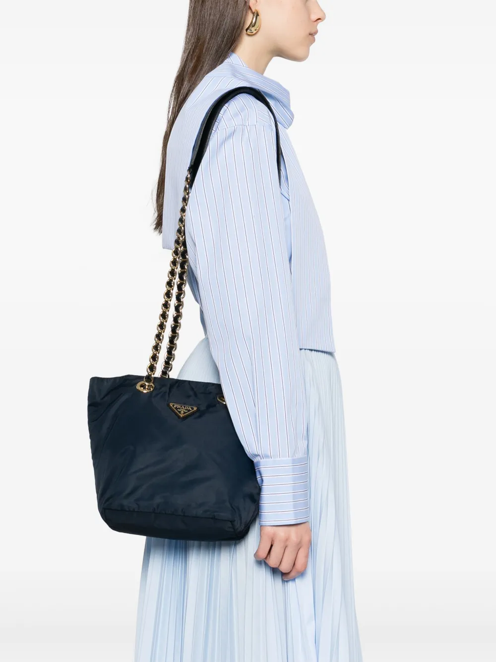 Prada Pre-Owned 1990s shopper met triangel logo - Blauw