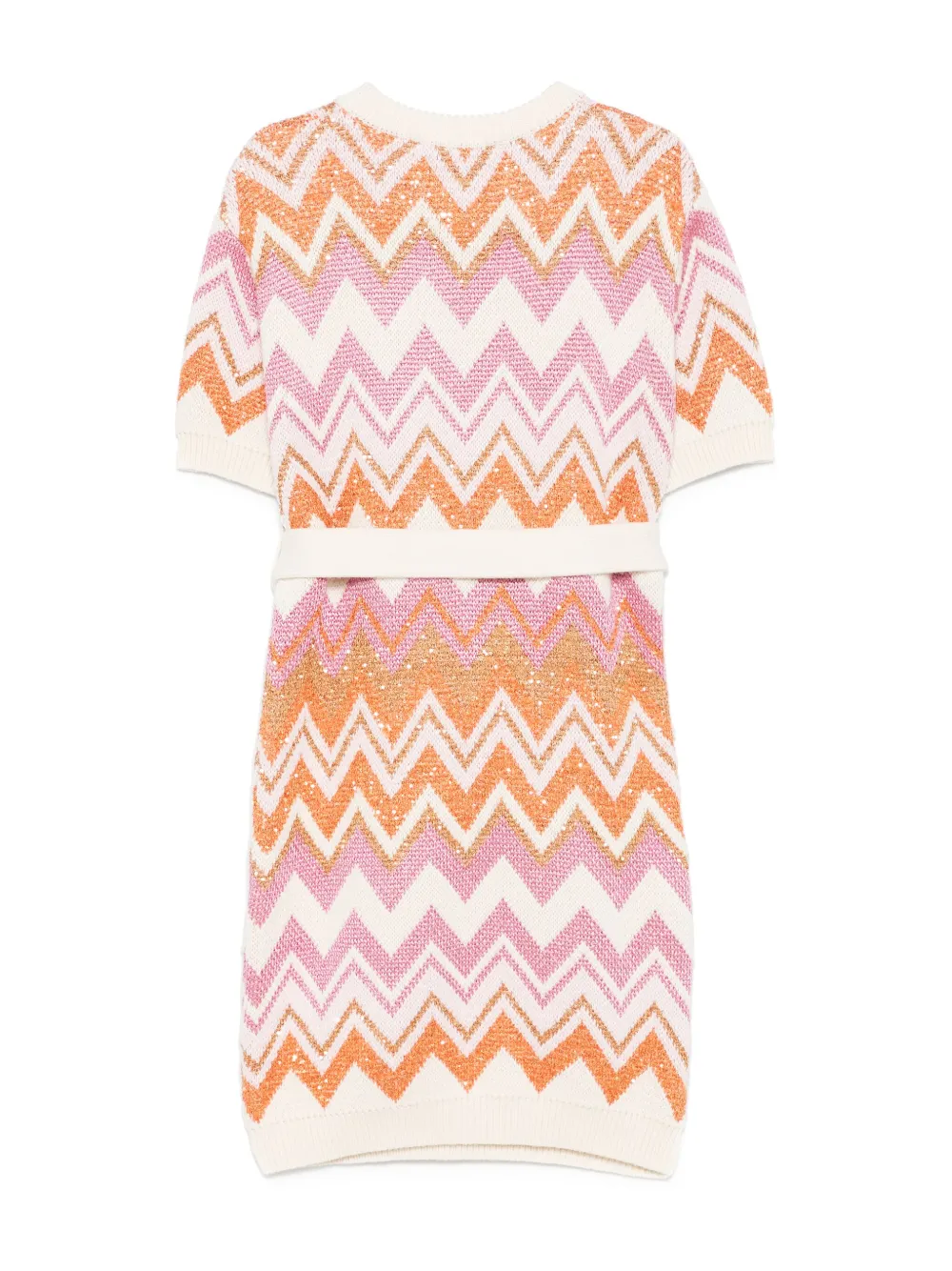 Missoni Kids Jurk met zigzag-patroon - Beige