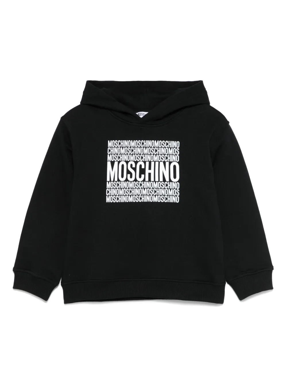 Moschino Kids Hoodie met logoprint Zwart