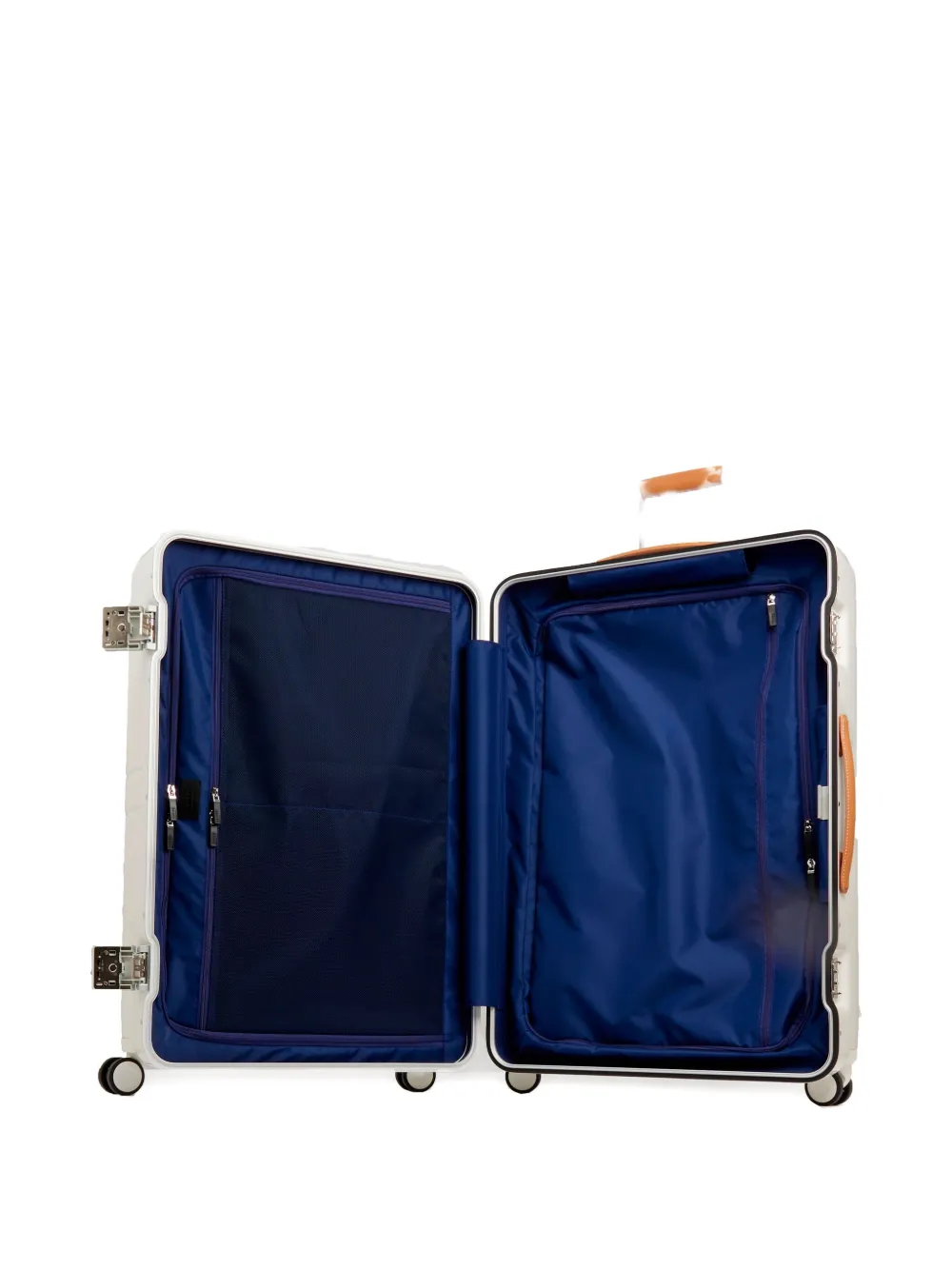 Lancel Empreinte Leather-trimmed Suitcase In White