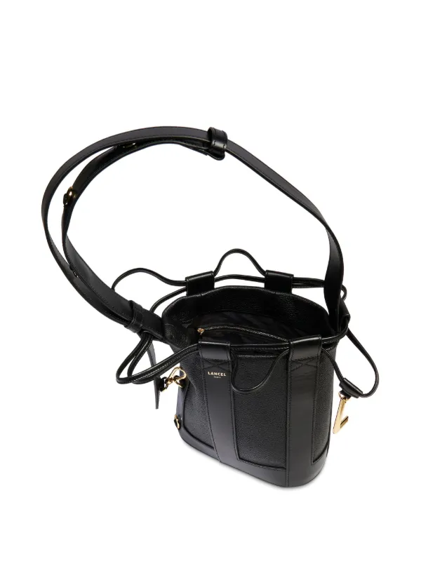 Lancel Elsa Bucket Bag Lancel Dark Brown Leather Elsa Sellier