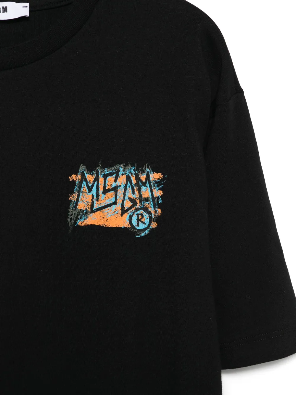 MSGM Kids T-shirt met logoprint Zwart