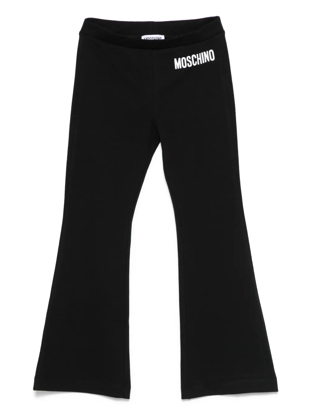 Moschino Kids Broek met logoprint Zwart