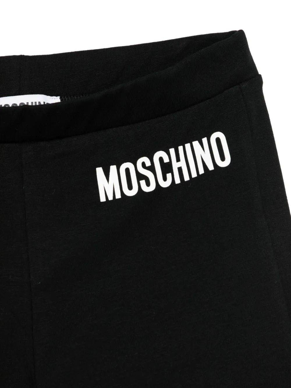 Moschino Kids Broek met logoprint Zwart