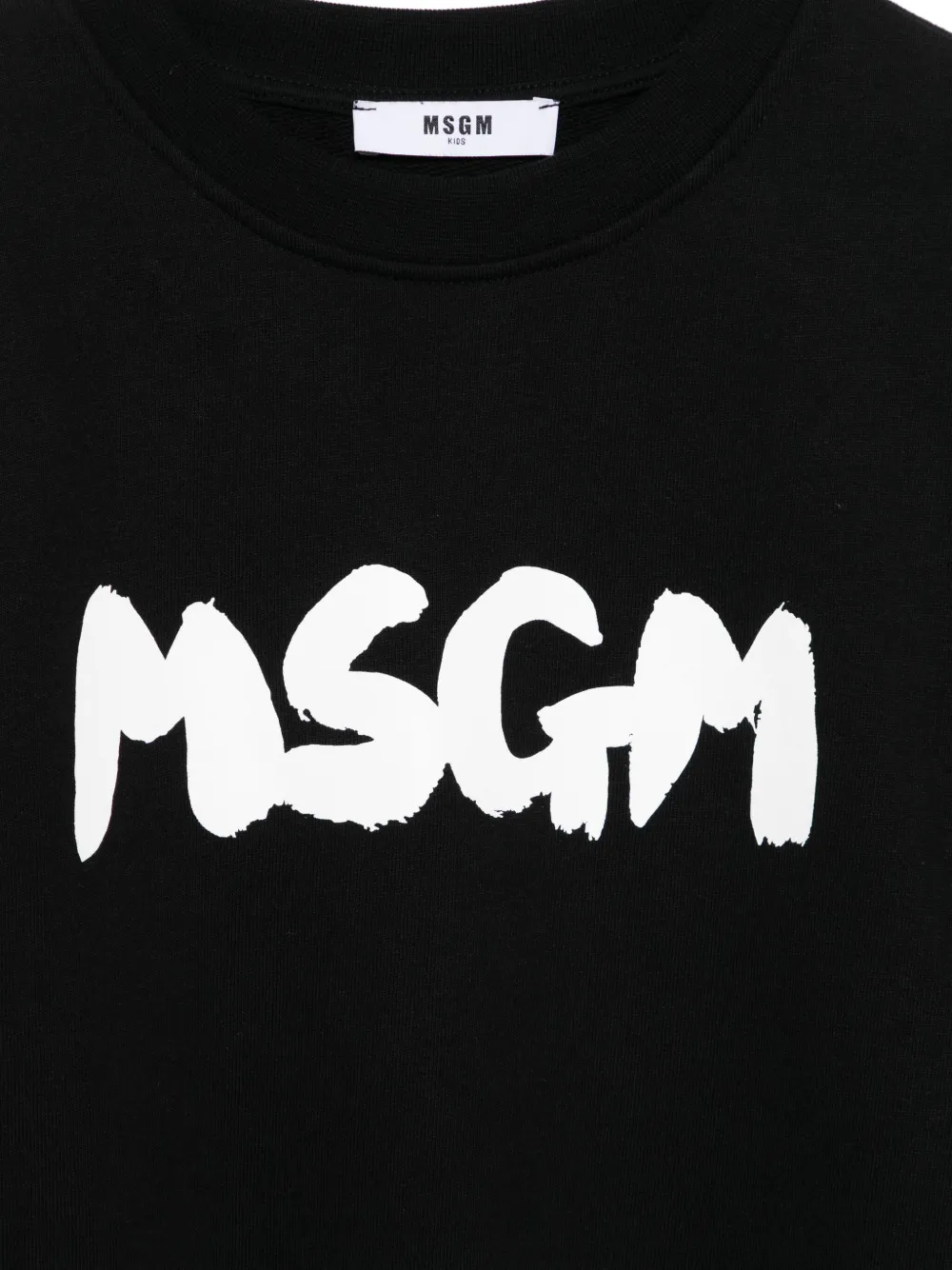MSGM Kids Sweater met logoprint Zwart