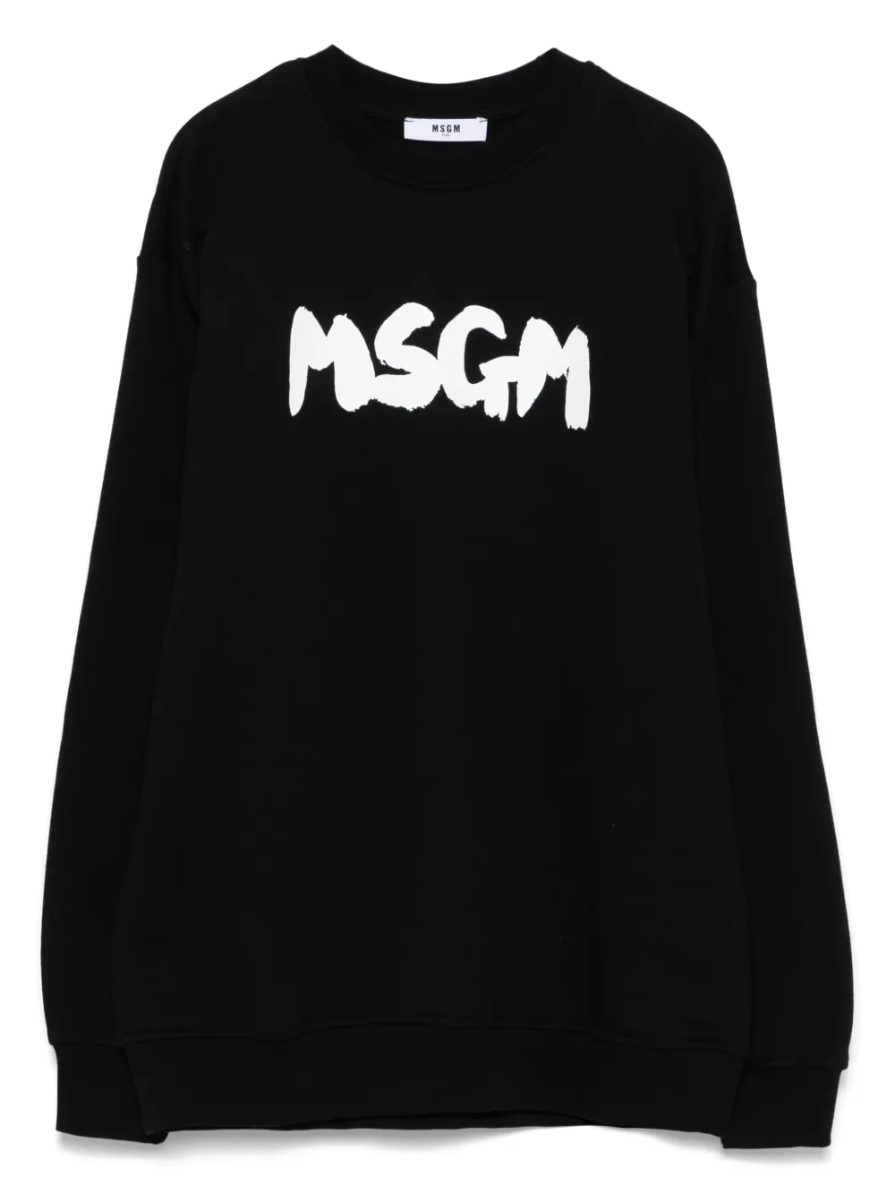 MSGM Kids sudadera con logo estampado | negro | Image 1