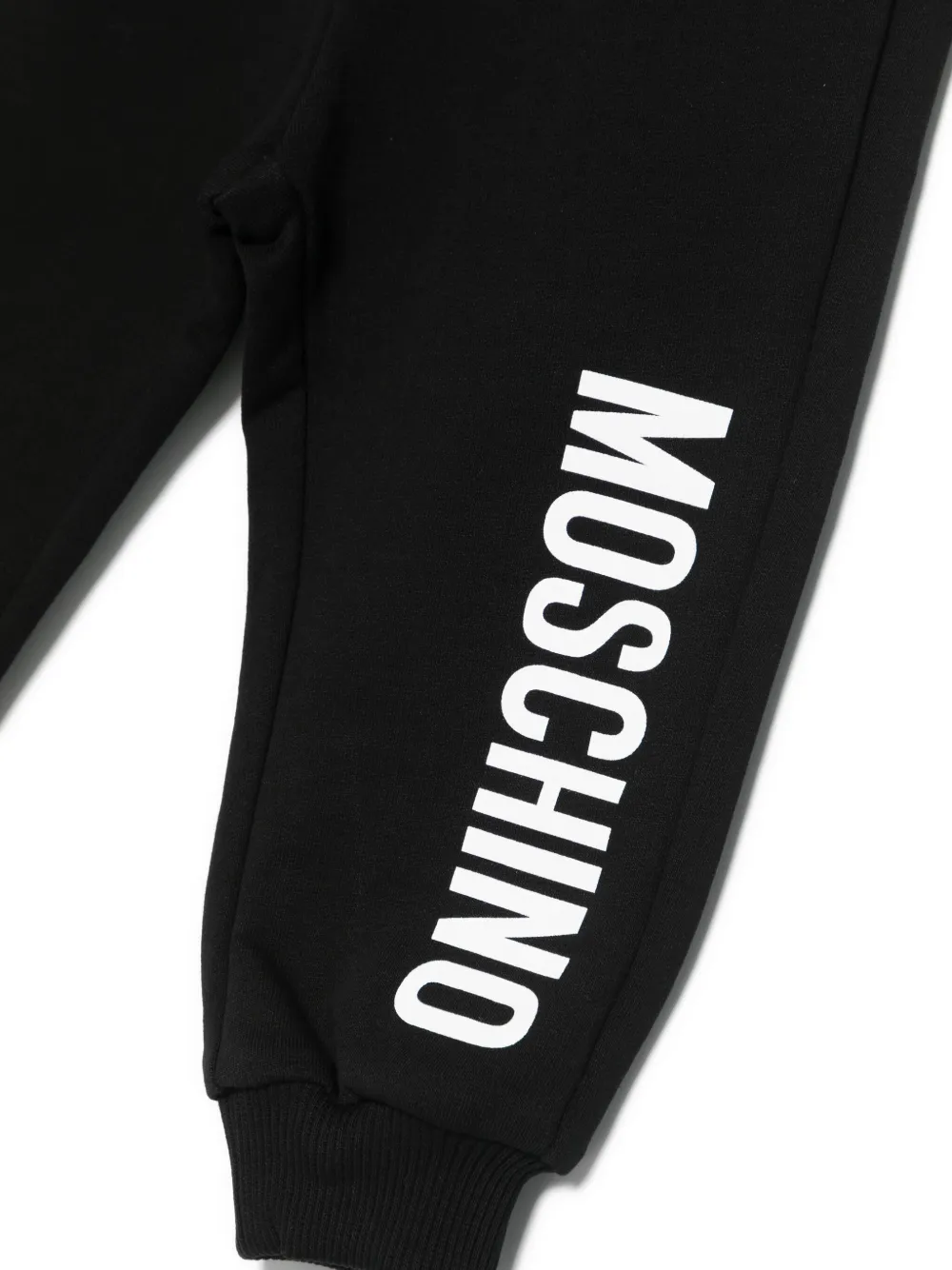 Moschino Kids Trainingsbroek met logoprint Zwart