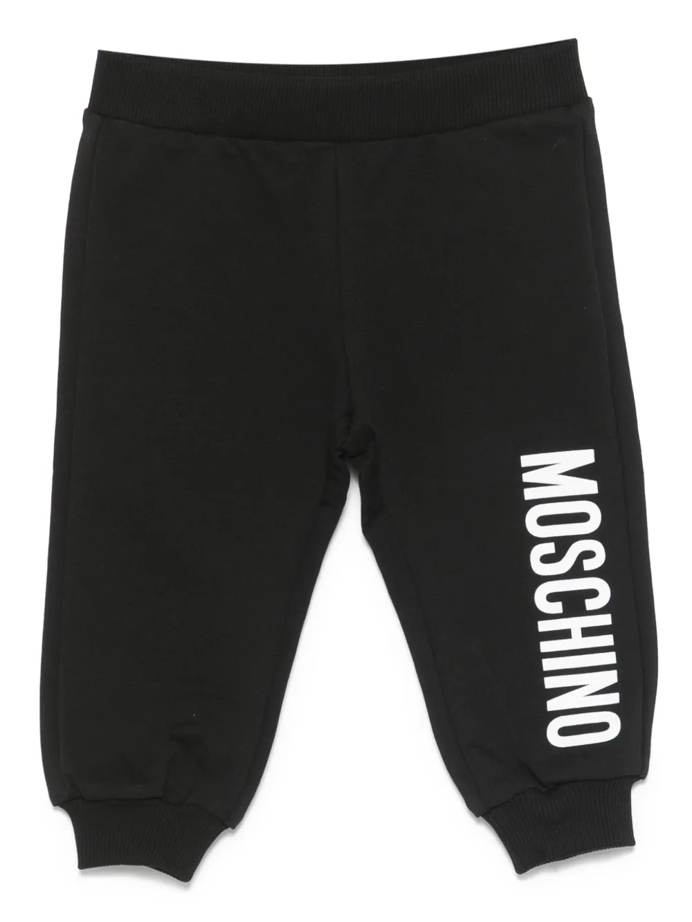 Moschino Kids Trainingsbroek met logoprint Zwart