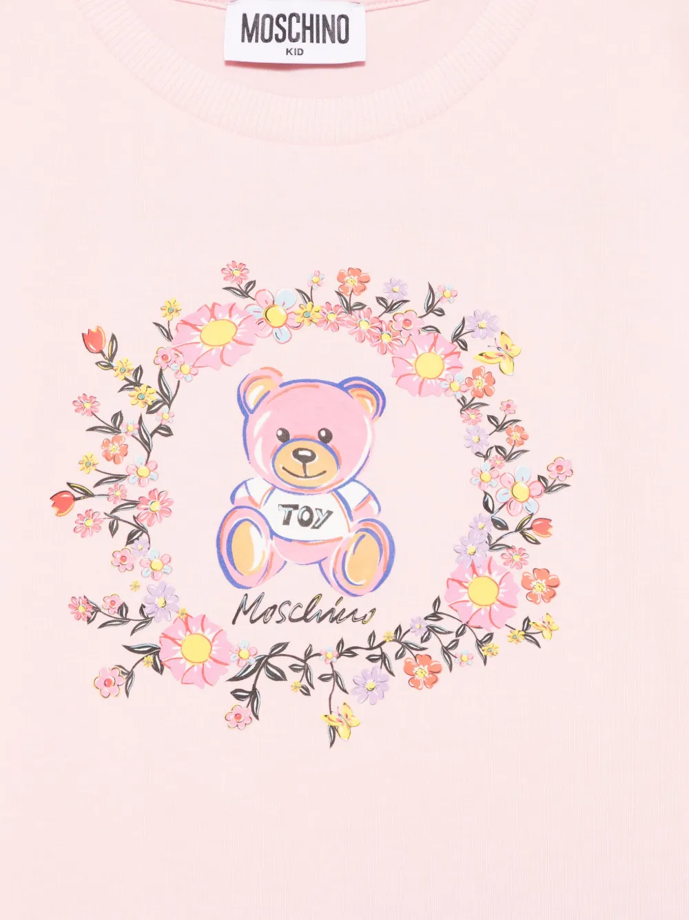 Moschino Kids T-shirt met teddybeerprint Roze