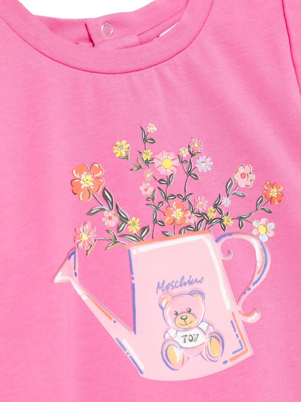Moschino Kids T-shirt met teddybeerprint Roze