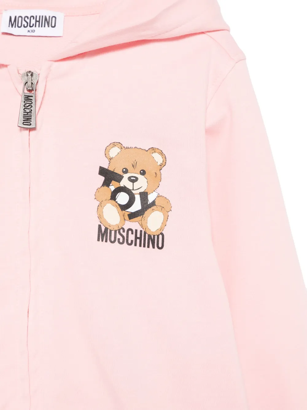 Moschino Kids Hoodie met teddybeerprint Roze