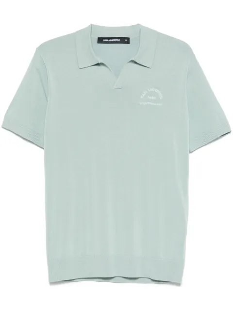 Karl Lagerfeld playera tipo polo con logo bordado