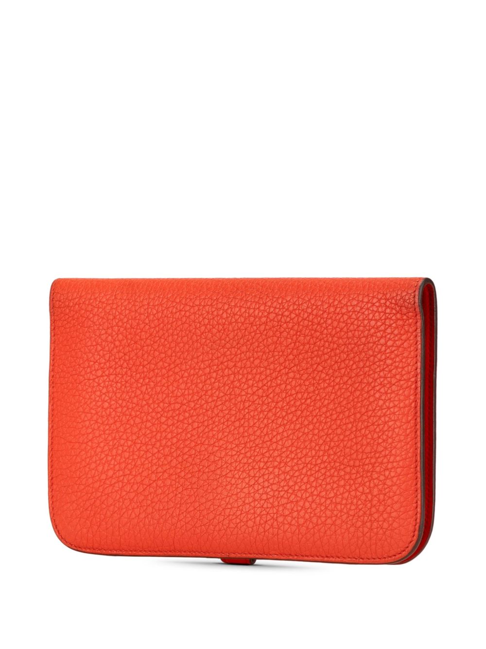 Hermès Pre-Owned 2012 Togo Dogon Duo GM lange portemonnee - Oranje