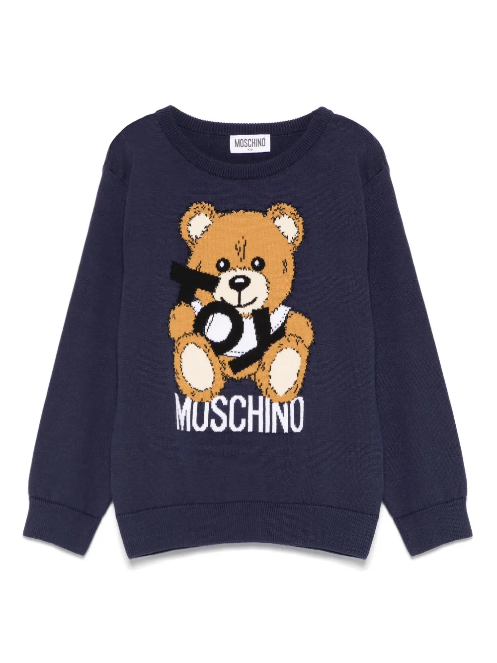 Moschino Kids Trui met Teddy Bear-patroon Blauw