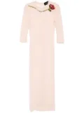 Simone Rocha ballet mesh column dress - Orange