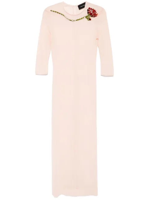 Simone Rocha vestido estilo columna de malla