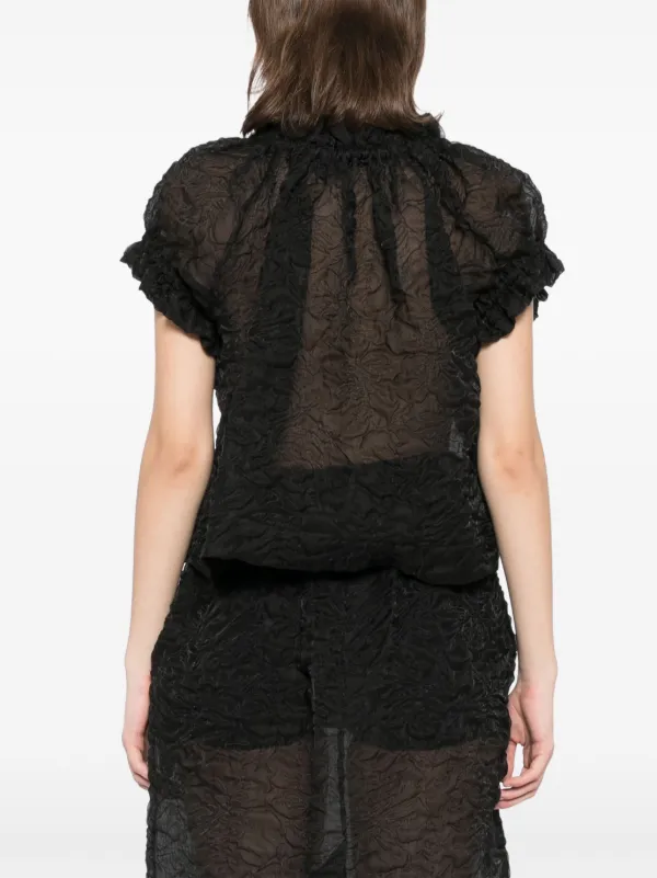 Simone Rocha ラッフル チューリップトップ | ブラック