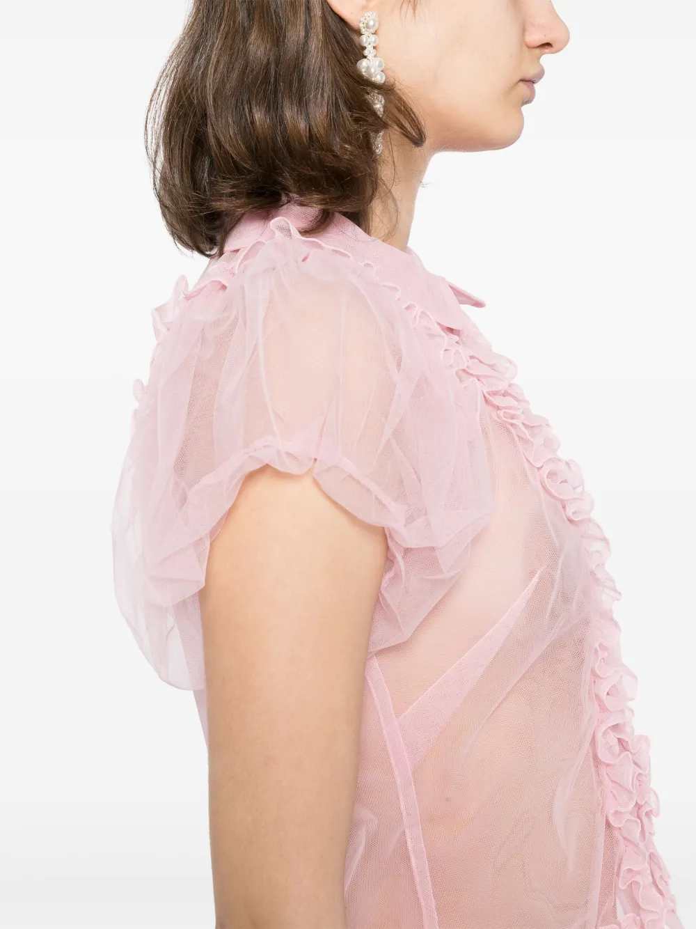 Simone Rocha Blouse met pofmouwen Roze