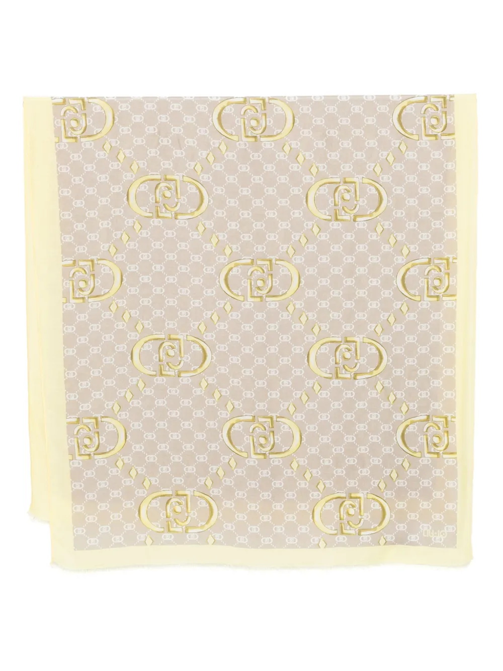 monogram-pattern scarf