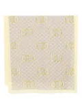 LIU JO monogram-pattern scarf - Yellow