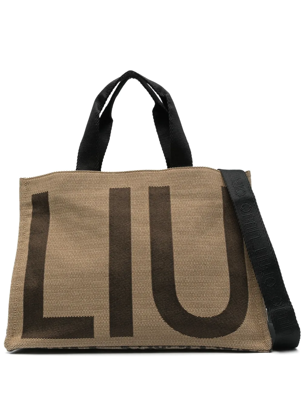 monogram-jacquard tote bag