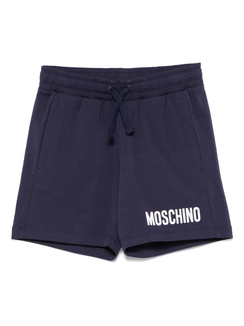 Moschino Kids Shorts met logoprint Blauw