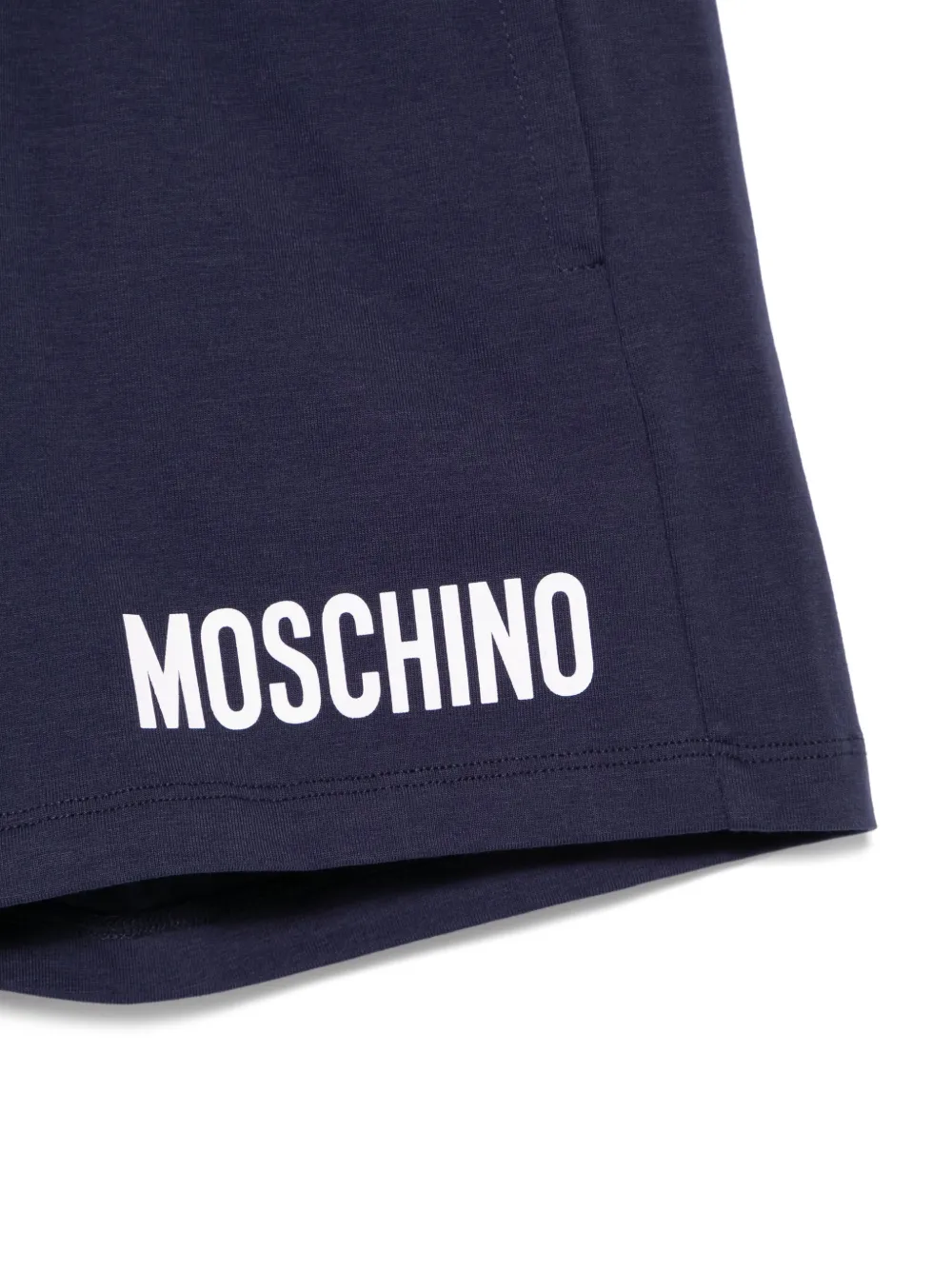 Moschino Kids Shorts met logoprint Blauw