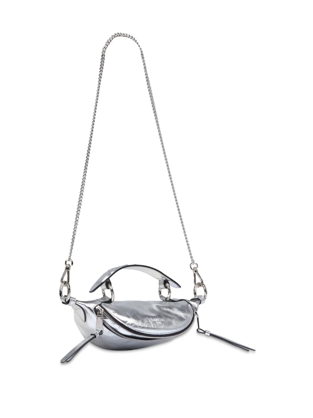 Lancel Origami Mini Zip crossbodytas Zilver