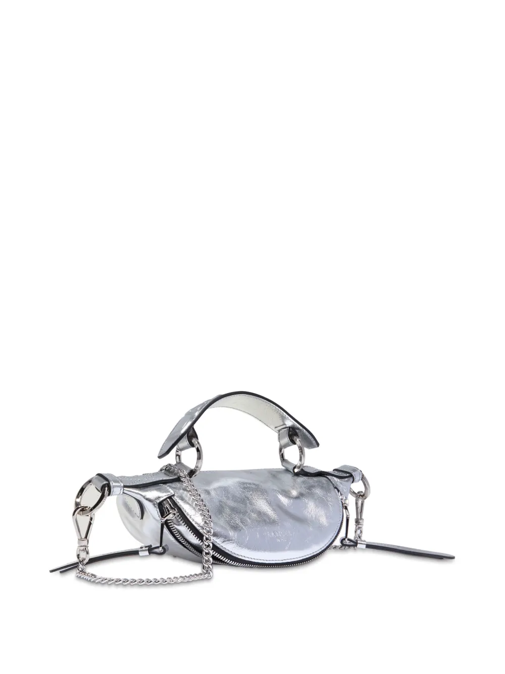 Lancel Origami Mini Zip crossbodytas Zilver