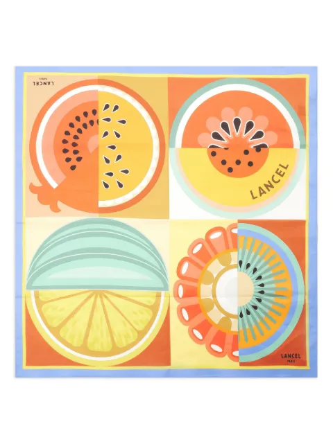 Lancel Tutti Frutti cotton scarf 