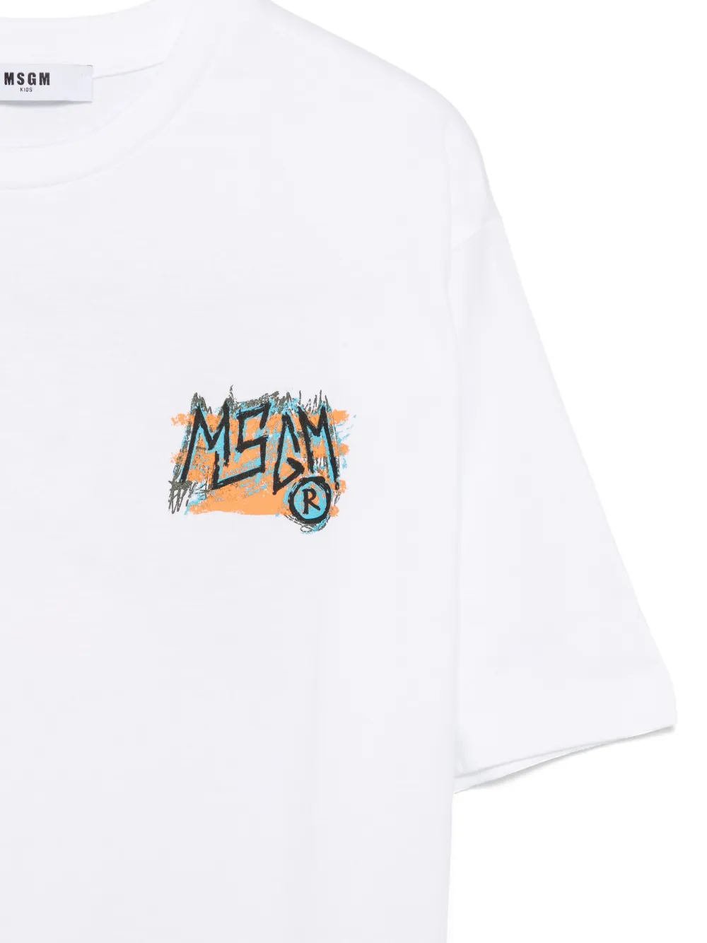 MSGM Kids T-shirt met logoprint Wit