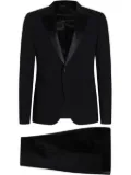 Emporio Armani satin-trim suit - Black
