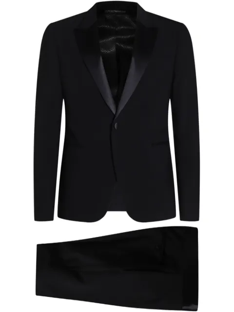 Emporio Armani traje con ribete satinado
