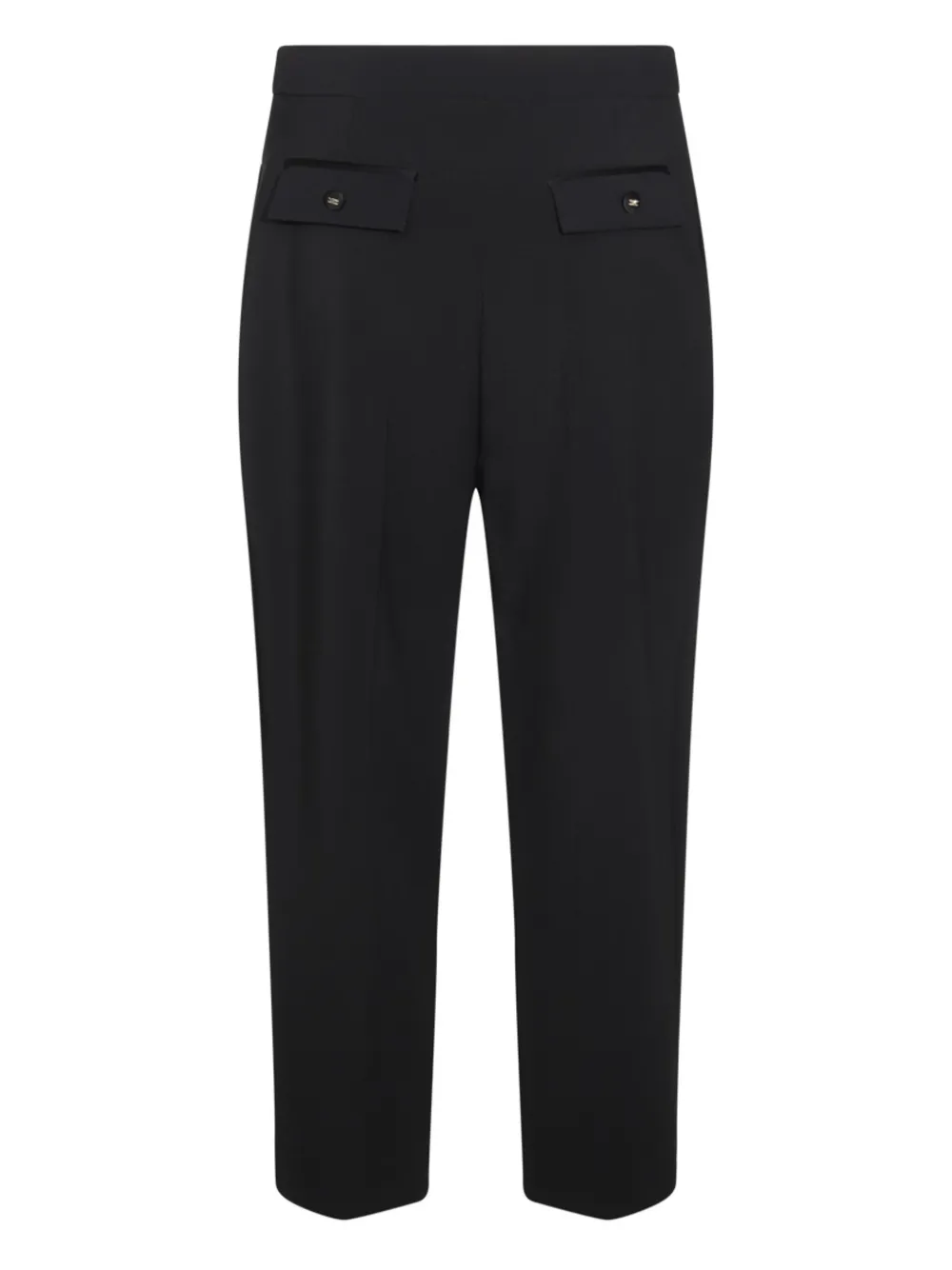 Elisabetta Franchi Crêpe broek met pijldetail - Zwart