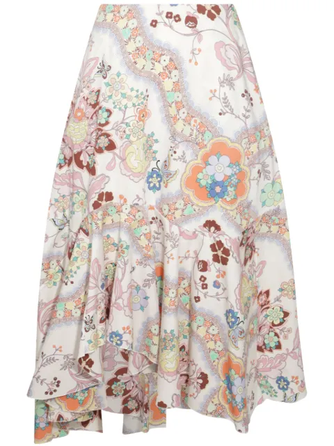ETRO floral-print midi skirt