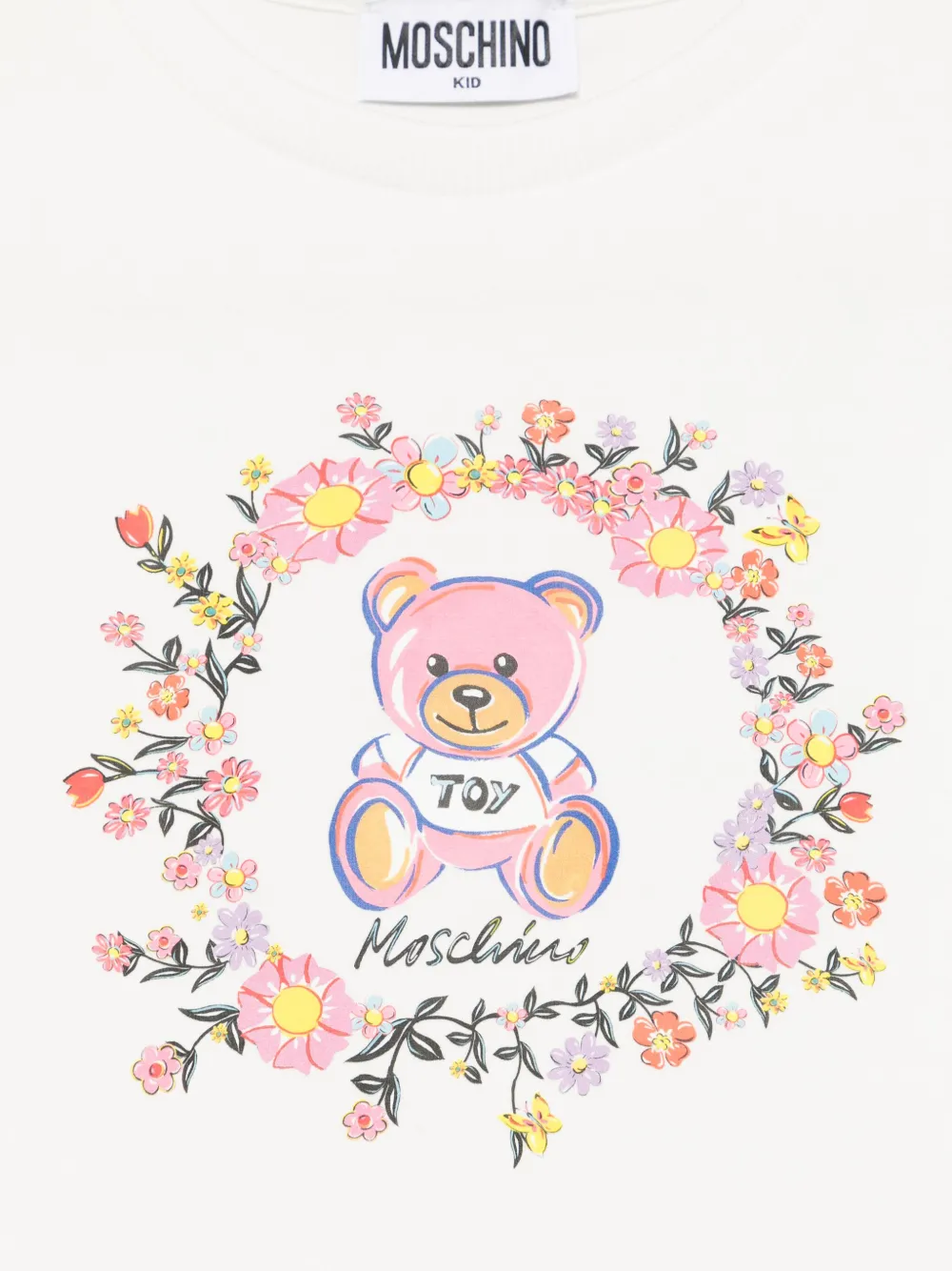 Moschino Kids T-shirt met teddybeerprint Wit