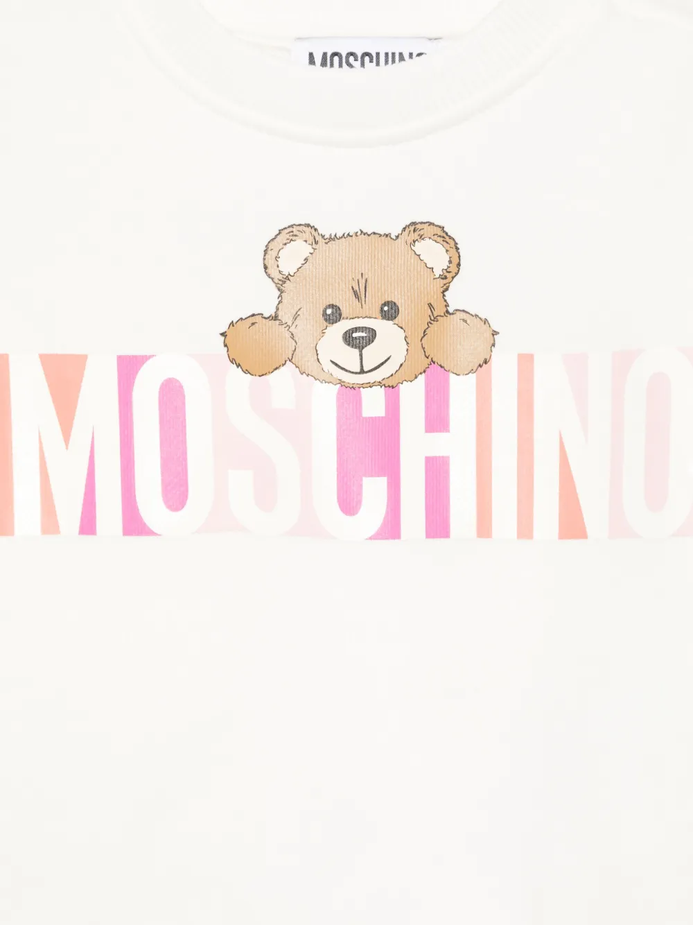 Moschino Kids Sweater met logoprint Wit