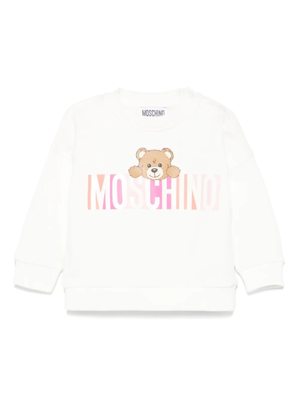 Moschino Kids Sweater met logoprint Wit